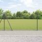 Preview: ARDEBO.de - Sechseckzaun mit Betonsockel 100 x 1,2 m Grau Netz