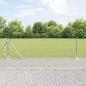 Preview: ARDEBO.de - Sechseckzaun mit Betonsockel 10 x 0,4 m Verzinkter Stahl Silber