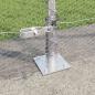 Preview: Sechseckzaun mit Betonsockel 10 x 0,6 m Verzinkter Stahl Silber