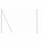 Preview: Sechseckiger Zaun mit Betonfundament 10 x 1,5 m Silber Netz