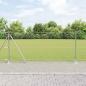 Preview: ARDEBO.de - Sechseckzaun mit Betonsockel 25 x 1 m Verzinkter Stahl Silber