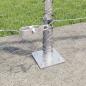 Preview: Sechseckzaun mit Betonsockel 25 x 1 m Verzinkter Stahl Silber