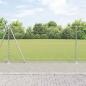 Preview: ARDEBO.de - Sechseckzaun mit Betonsockel 25 x 1,2 m Verzinkter Stahl Silber