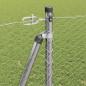 Preview: Sechseckzaun mit Betonsockel 25 x 1,2 m Verzinkter Stahl Silber