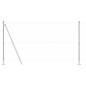 Preview: Sechseckiger Zaun mit Betonfundament 25 x 1,2 m Silber Netz