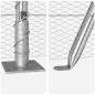Preview: Sechseckzaun mit Betonsockel 25 x 1,4 m Verzinkter Stahl Silber