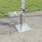Preview: Sechseckzaun mit Betonsockel 25 x 1,5 m Verzinkter Stahl Silber