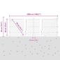 Preview: Sechseckiger Zaun mit Betonfundament 50 x 0,4 m Silber Netz
