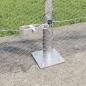 Preview: Sechseckzaun mit Betonsockel 50 x 1 m Verzinkter Stahl Silber