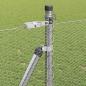Preview: Sechseckzaun mit Betonsockel 50 x 1 m Verzinkter Stahl Silber
