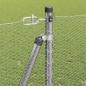 Preview: Sechseckzaun mit Betonsockel 50 x 1,2 m Verzinkter Stahl Silber