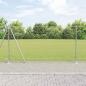 Preview: ARDEBO.de - Sechseckzaun mit Betonsockel 50 x 1,2 m Verzinkter Stahl Silber