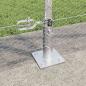 Preview: Sechseckzaun mit Betonsockel 50 x 1,5 m Verzinkter Stahl Silber