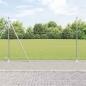 Preview: ARDEBO.de - Sechseckzaun mit Betonsockel 50 x 1,6 m Verzinkter Stahl Silber