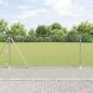 Preview: ARDEBO.de - Sechseckzaun mit Betonsockel 100 x 1 m Verzinkter Stahl Silber