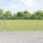 Preview: ARDEBO.de - Sechseckzaun mit Betonsockel 100 x 1 m Verzinkter Stahl Silber