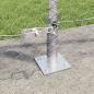 Preview: Sechseckzaun mit Betonsockel 100 x 1 m Verzinkter Stahl Silber