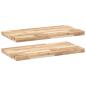 Preview: Schweberegale 2 Stk. 80x40x4 cm Massivholz Akazie Unbehandelt