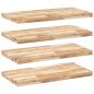 Preview: Schweberegale 4 Stk. 80x40x4 cm Massivholz Akazie Unbehandelt