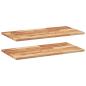 Preview: Schweberegale 2 Stk. 80x40x2 cm Massivholz Akazie ?lbehandelt