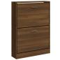 Preview: Schuhschrank Braun Eichen-Optik 59x17x81 cm Holzwerkstoff