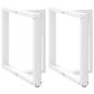 Preview: Esstischbeine T-Form 2 Stk. Weiß 80x35x(72-73) cm Stahl