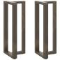 Preview: ARDEBO.de - Bartischbeine T-Form 2 Stk. Naturstahl 40x35x(100-101) cm Stahl
