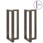 Preview: Bartischbeine T-Form 2 Stk. Naturstahl 40x35x(100-101) cm Stahl
