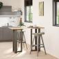Preview: ARDEBO.de - Bartischbeine T-Form 2 Stk. Naturstahl 50x35x(100-101) cm Stahl