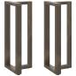 Preview: Bartischbeine T-Form 2 Stk. Naturstahl 50x35x(100-101) cm Stahl