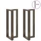 Preview: Bartischbeine T-Form 2 Stk. Naturstahl 50x35x(100-101) cm Stahl