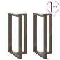 Preview: Bartischbeine T-Form 2 Stk. Naturstahl 60x35x(100-101) cm Stahl