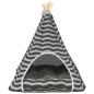 Preview: Haustier-Tipi mit Kissen Weiß und Grau 60 x 60 x 70 cm
