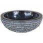 Preview: Waschbecken Marmor 40 cm Schwarz