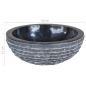 Preview: Waschbecken Marmor 40 cm Schwarz