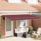 Preview: ARDEBO.de - Einziehbare Markise Bordeauxrot 400 x 200 cm Stoff
