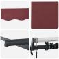 Preview: Einziehbare Markise Bordeauxrot 400 x 200 cm Stoff