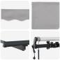 Preview: Einziehbare Markise Hellgrau 400 x 350 cm Stoff und Aluminium