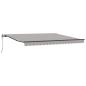Preview: Einziehbare Markise Hellgrau 400 x 350 cm Stoff und Aluminium