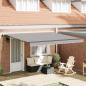 Preview: Einziehbare Markise Hellgrau 400 x 350 cm Stoff und Aluminium