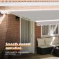 Preview: Ausziehbare Markise Hellgrau 450 x 300 cm Stoff und Aluminium