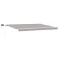 Preview: Ausziehbare Markise Hellgrau 450 x 300 cm Stoff und Aluminium