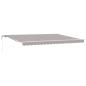 Preview: Ausziehbare Markise Hellgrau 450 x 300 cm Stoff und Aluminium