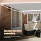 Preview: Ausziehbare Markise Hellgrau 450 x 300 x 165 cm
