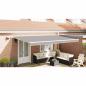 Preview: Einziehbare Markise Hellgrau 500 x 350 cm Stoff und Stahl