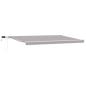 Preview: Einziehbare Markise Hellgrau 500 x 350 cm Stoff und Stahl