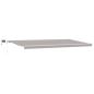 Preview: Einziehbare Markise Hellgrau 600 x 300 cm Stoff und Stahl