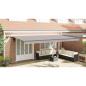 Preview: Einziehbare Markise Hellgrau 600 x 300 cm Stoff