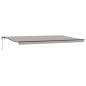 Preview: Einziehbare Markise Hellgrau 600 x 300 cm Stoff und Aluminium