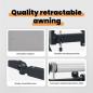 Preview: Einziehbare Markise Hellgrau 600 x 300 cm Stoff und Aluminium